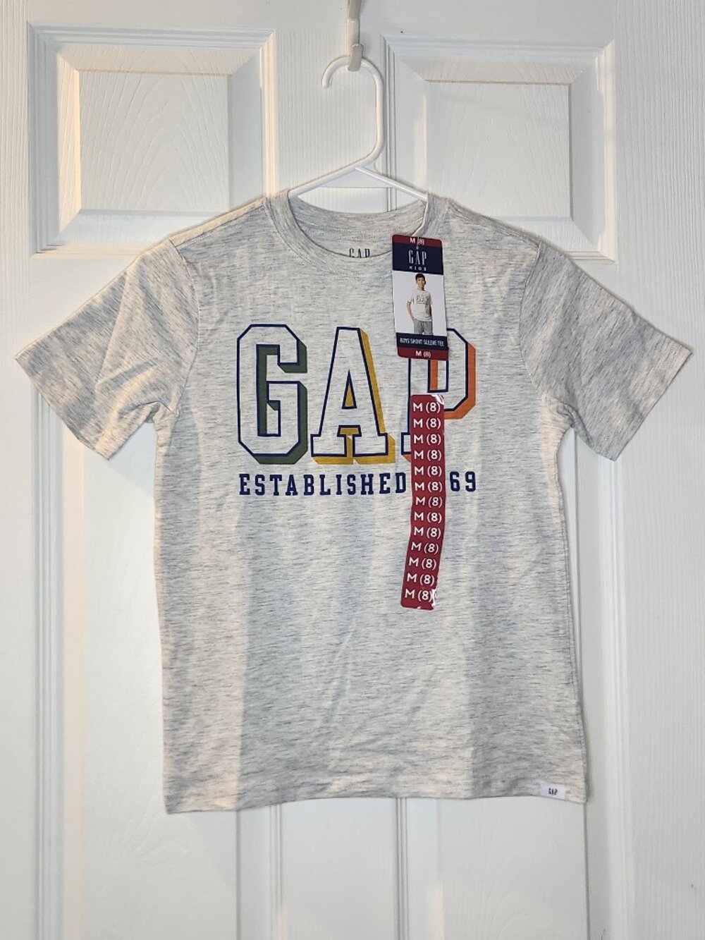 Gap Kids Boys Oatmeal Heather Short Sleeve Tee Size M (8)